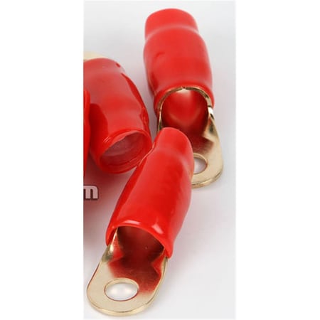 Doomsday 1-0 Gauge Ring Terminal Gold - Red Sleeve DO143017